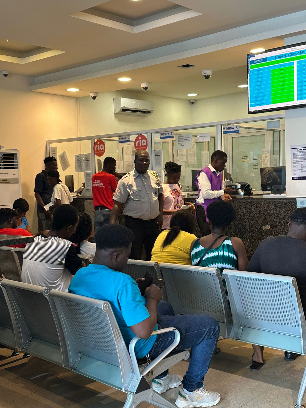 Ecobank Banking Hall Crowd